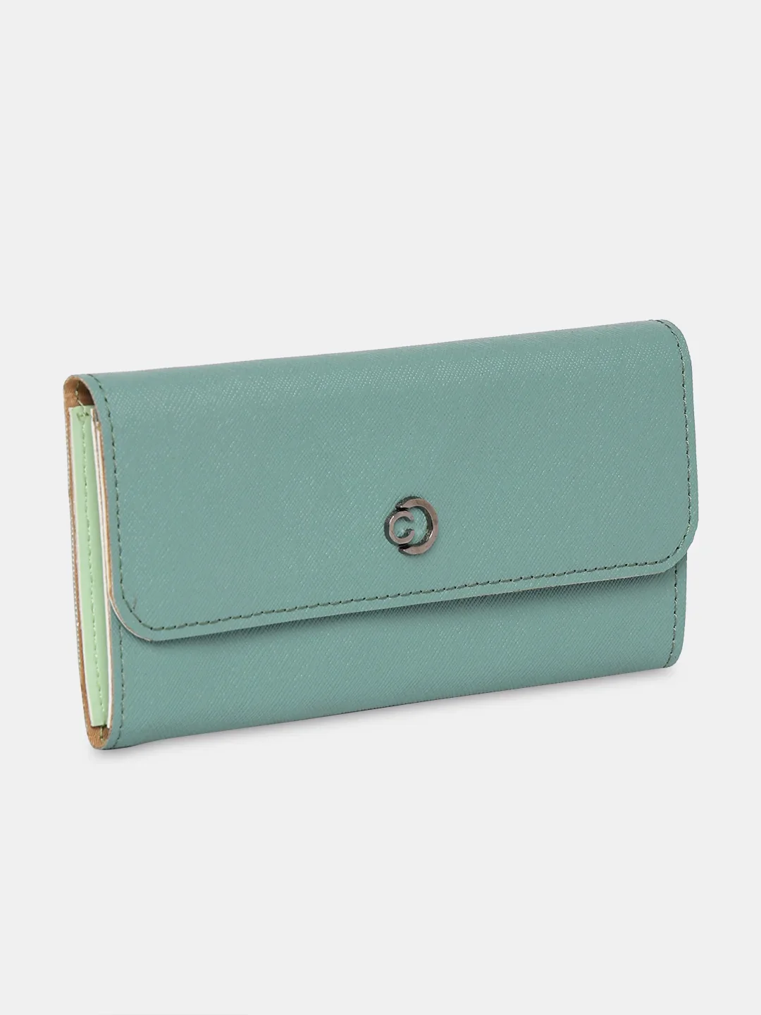 Caprese Janne Medium Mint Flapover Wallet - Image 5