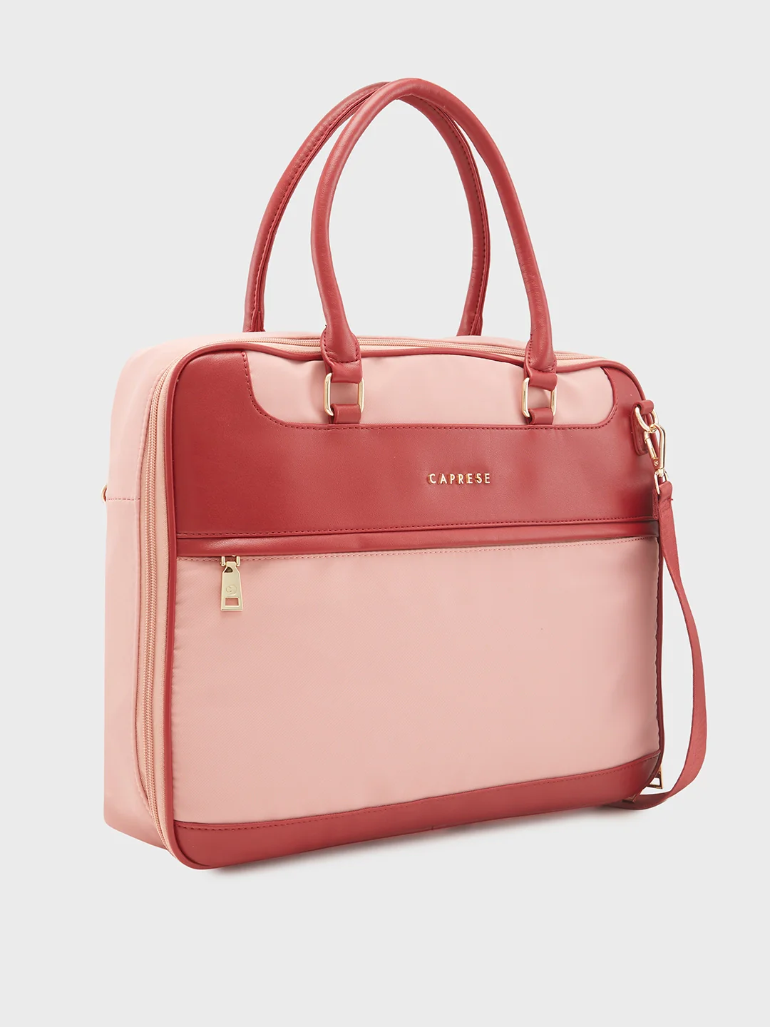 Caprese Jasper Large Light Pink Laptop Bag - Image 5