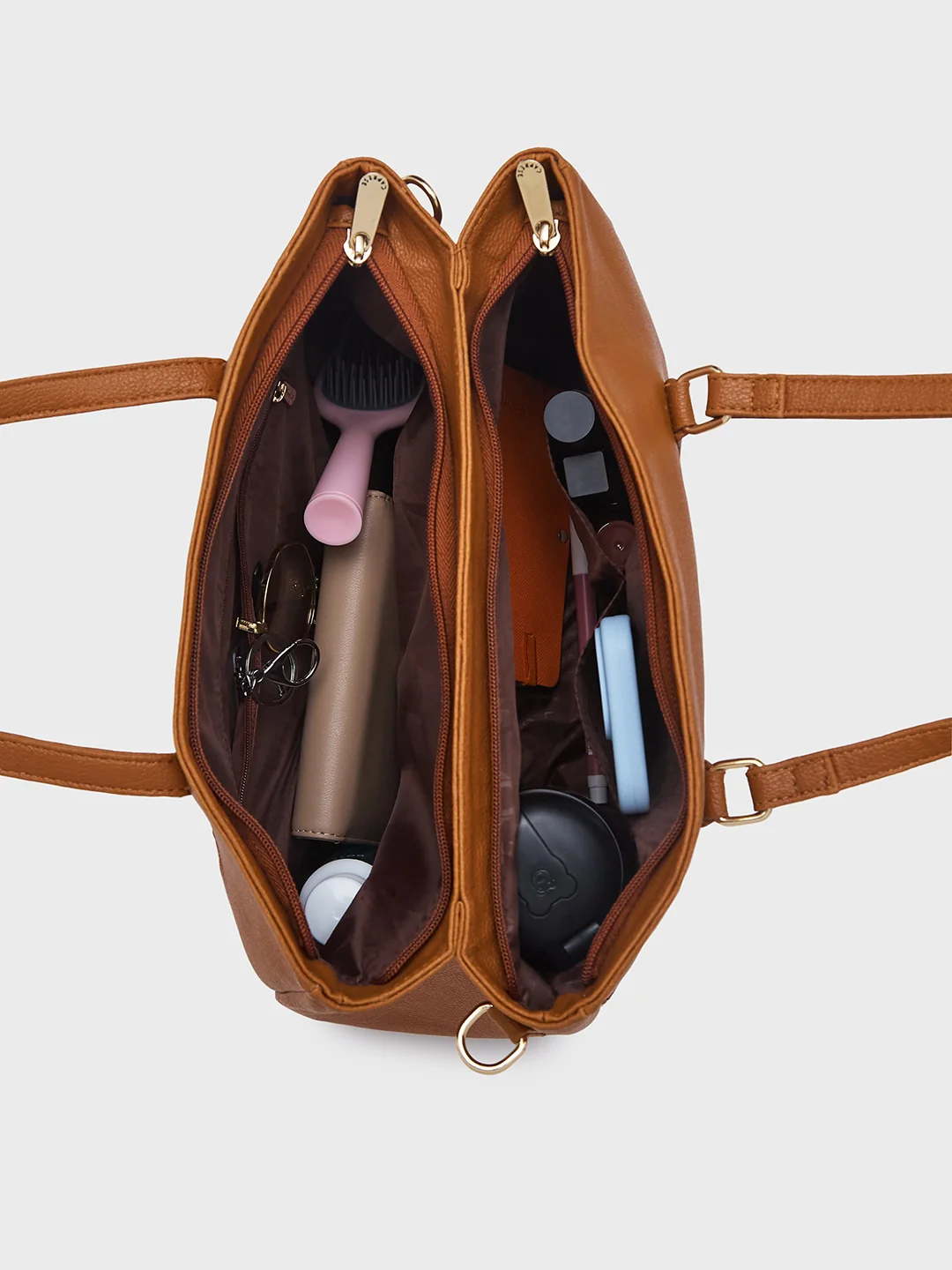 Caprese Jolie Medium Tan Tote Bag - Image 8