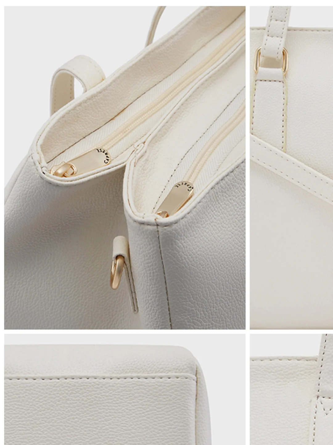Caprese Jolie Medium Off White Tote Bag - Image 13