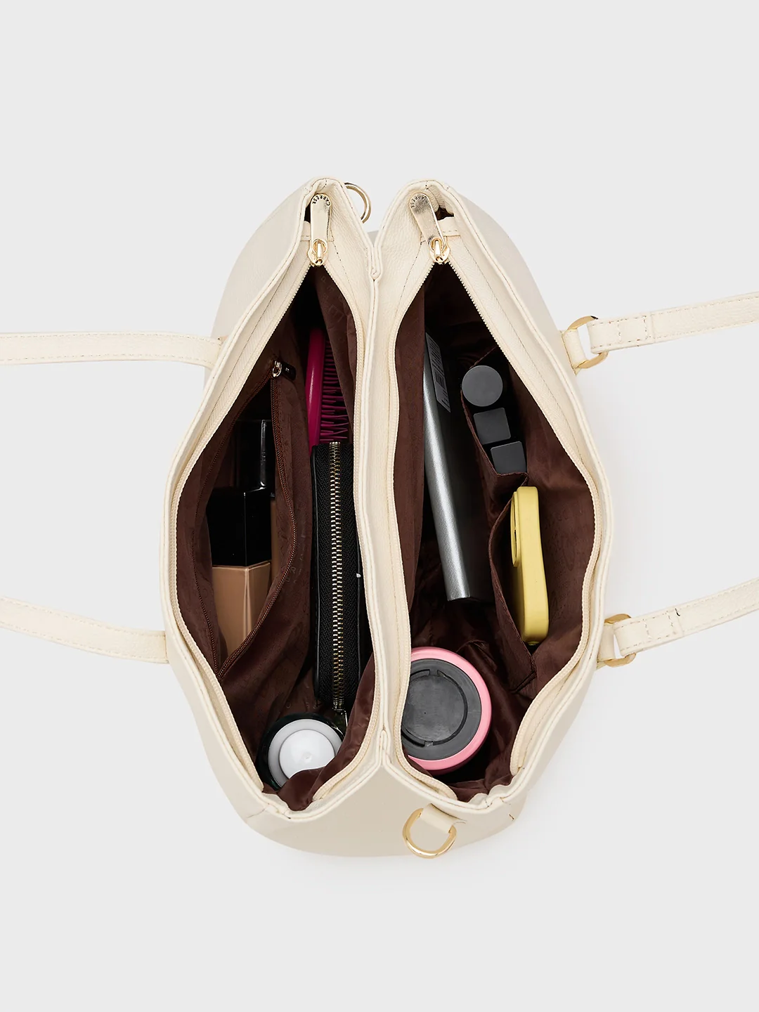 Caprese Jolie Medium Off White Tote Bag - Image 8