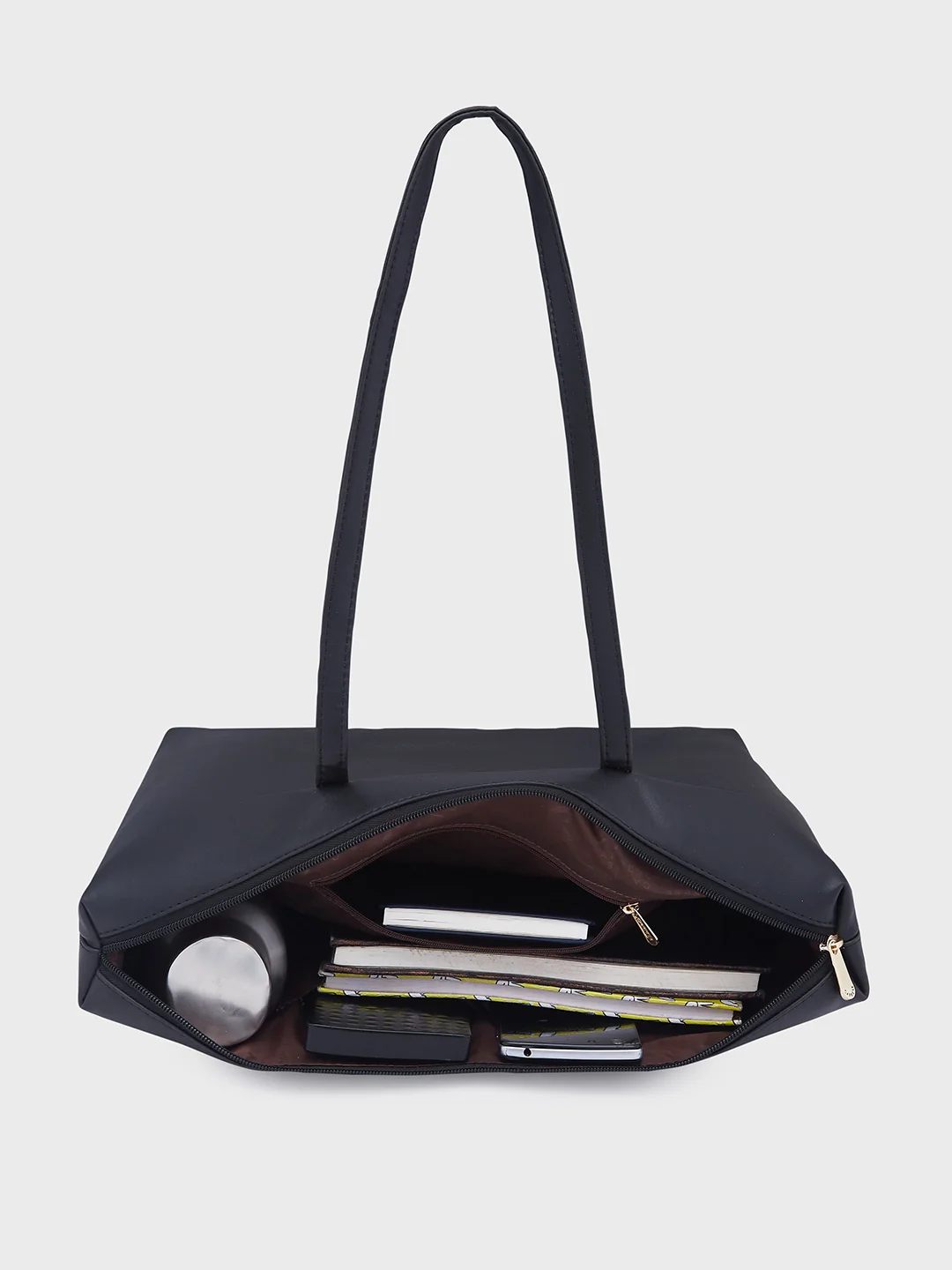 Caprese Jones Large Black Tote Bag - Image 9