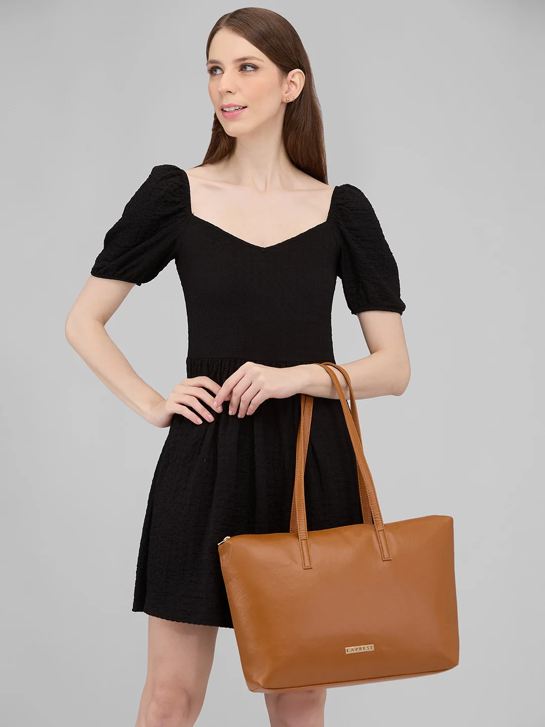 Caprese Jones Large Tan Tote Bag - Image 11
