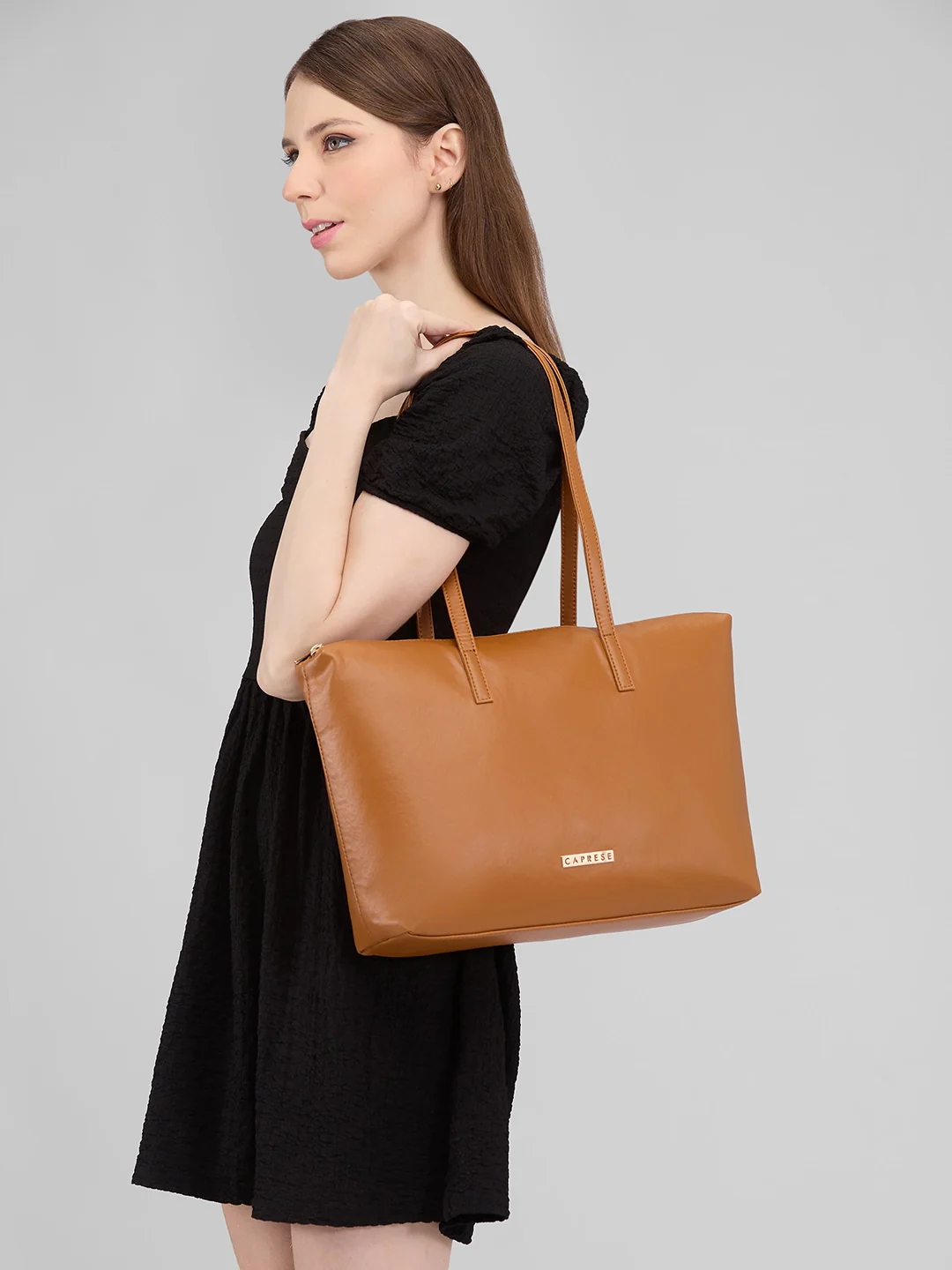 Caprese Jones Large Tan Tote Bag - Image 12