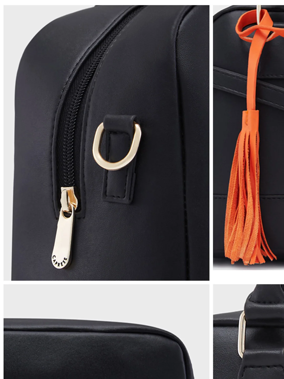 Caprese Jones Small Black Satchel Bag - Image 13