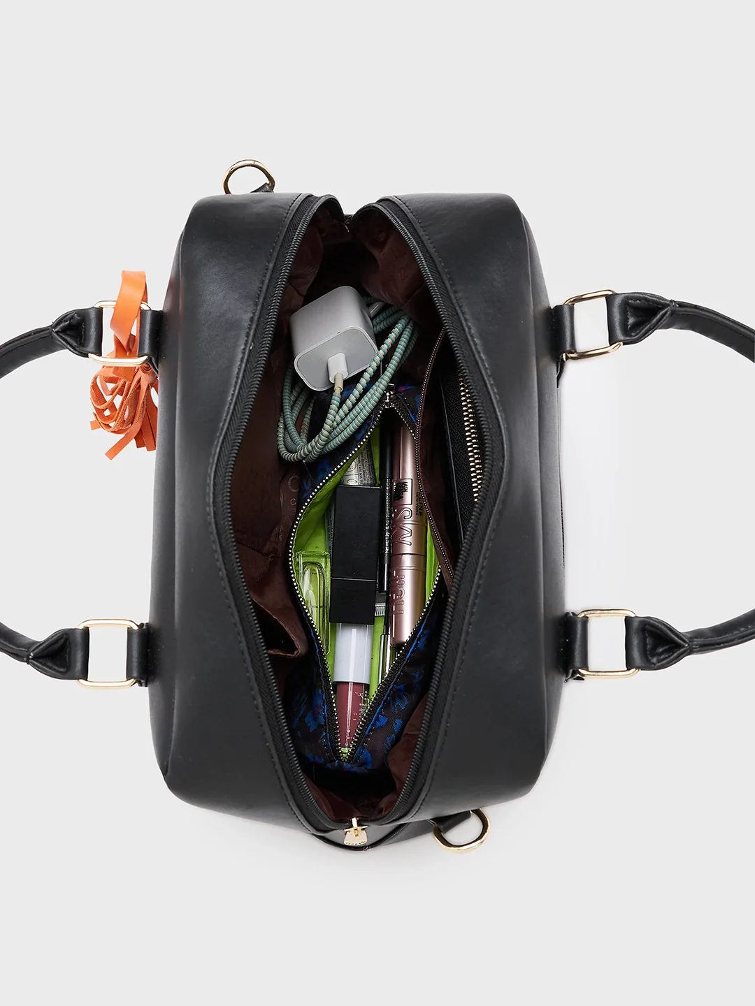 Caprese Jones Small Black Satchel Bag - Image 8
