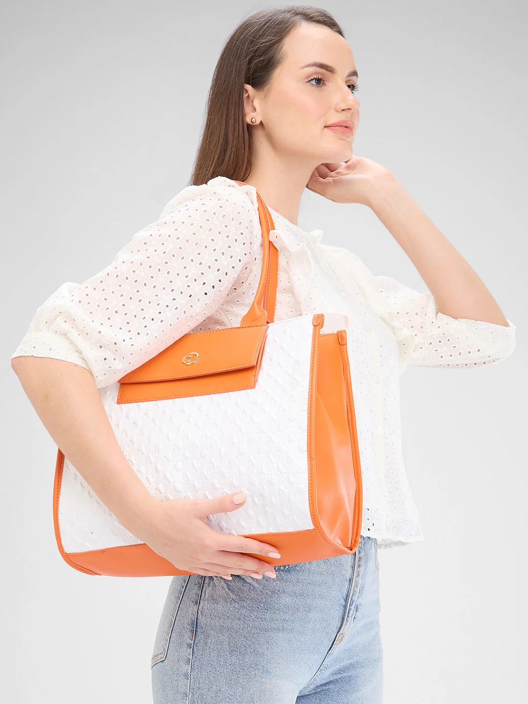 Caprese Josie Large White Tote Bag - Image 7