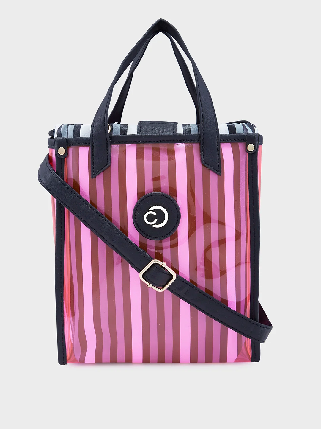 Caprese Josie Small Plastic PinkTote Bag - Image 14