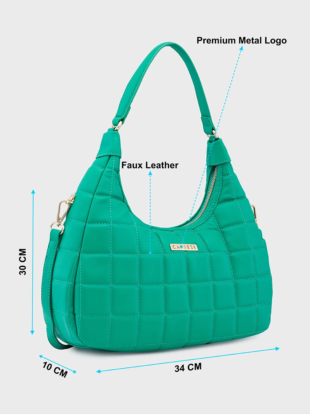 Caprese Judy Medium Green Hobo Bag - Image 7