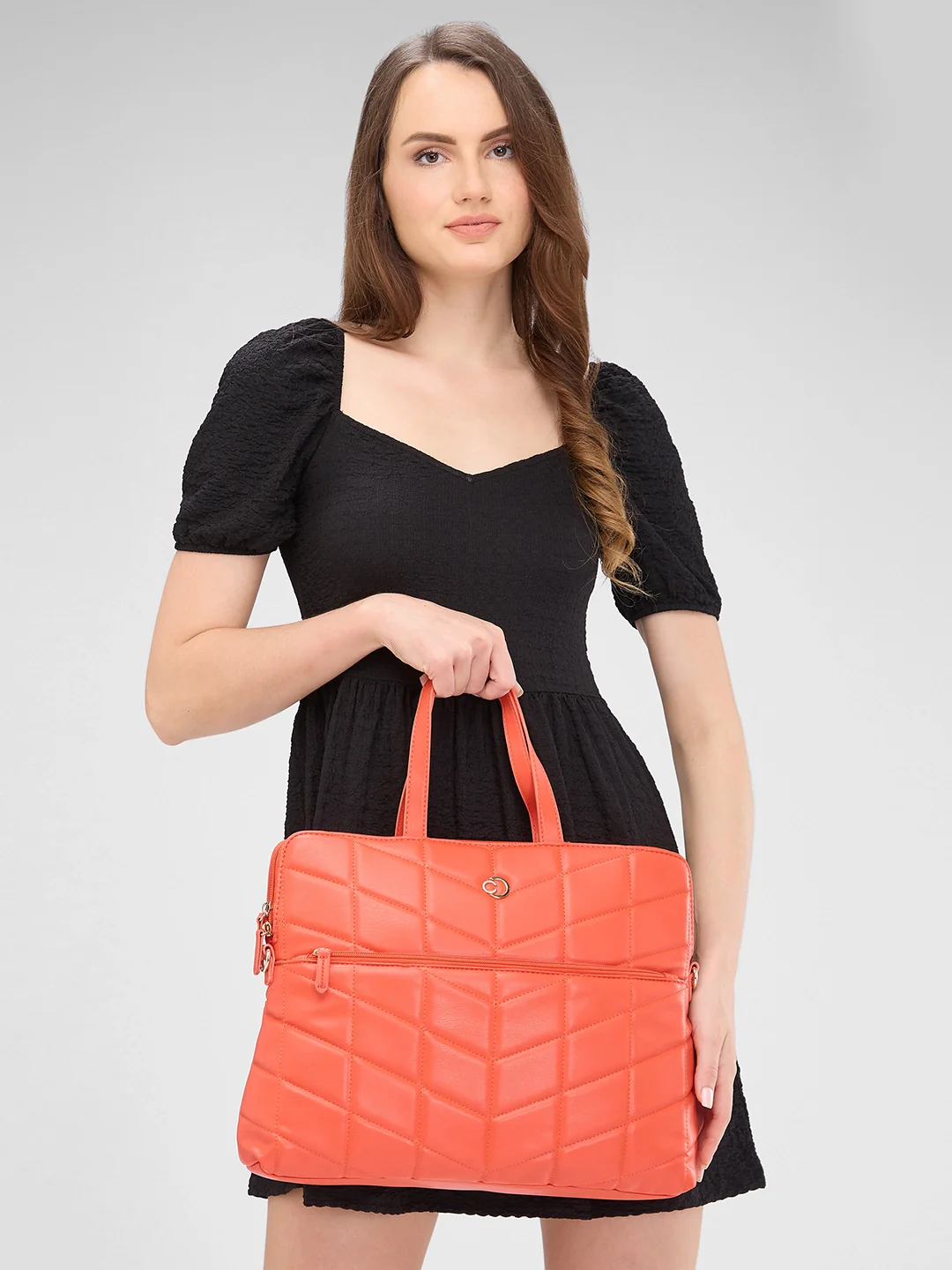 Caprese Julie Large Orange Laptop Bag - Image 12