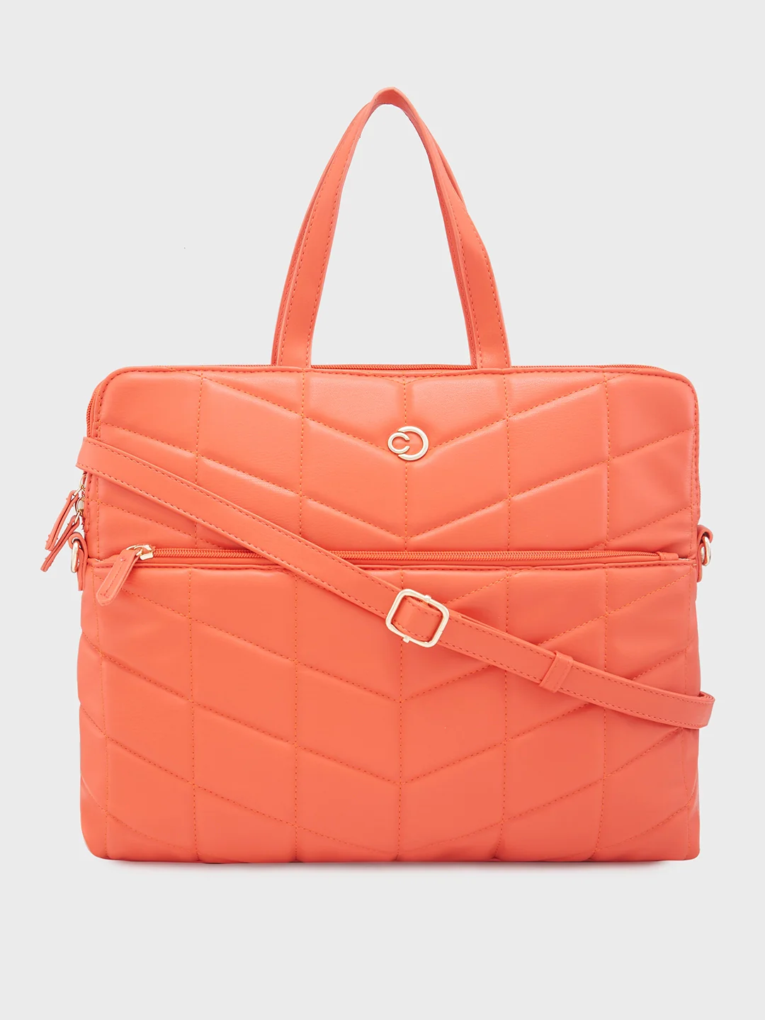 Caprese Julie Large Orange Laptop Bag - Image 14