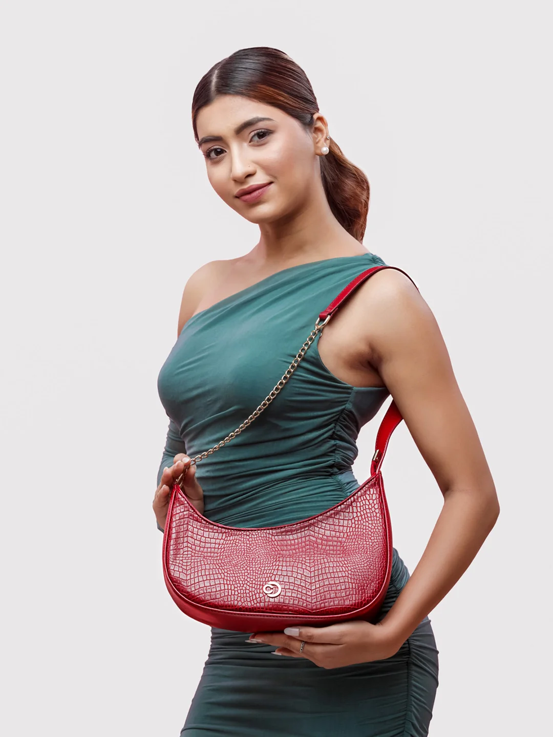 Caprese July Medium Bordeaux Sling Bag - Image 11