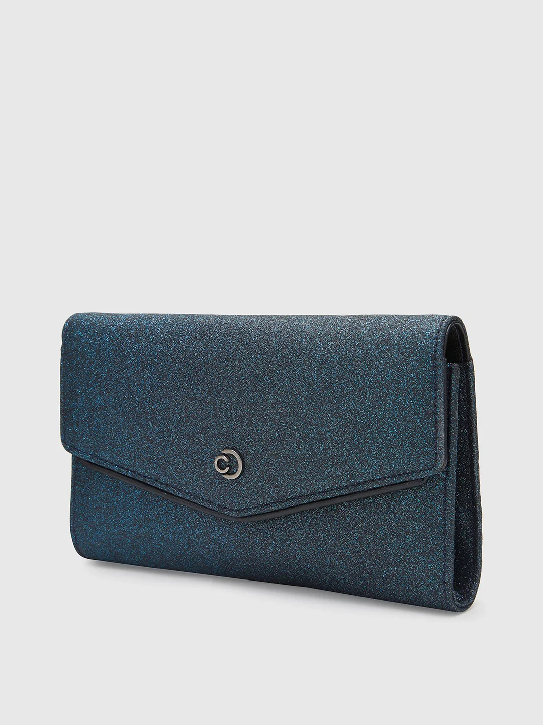 Caprese Junie Large Navy Flapover Clutch - Image 5