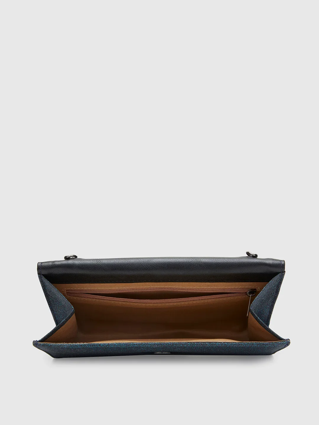 Caprese Junie Large Navy Flapover Clutch - Image 8