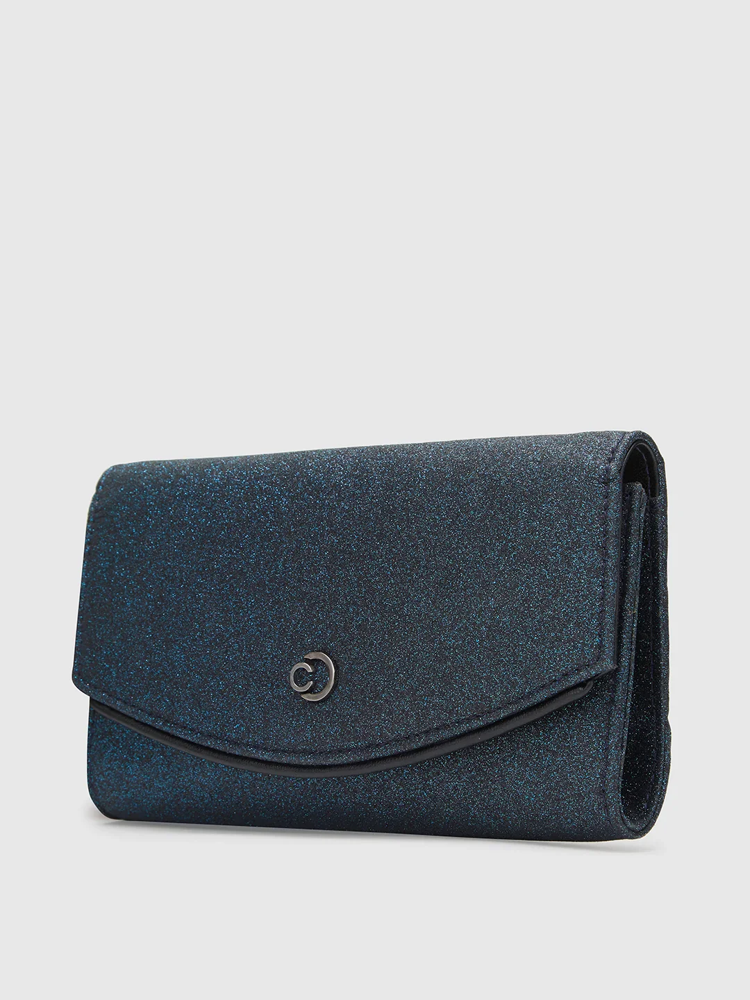 Caprese Junie Medium Navy Flapover Clutch - Image 2