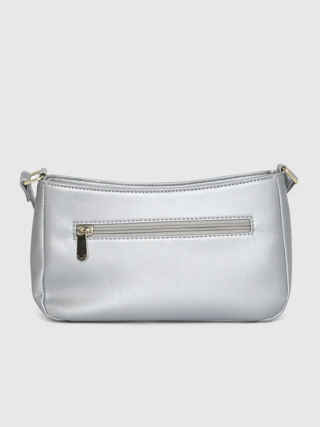 Caprese Juno Small Metallic Silver Crossbody Bag - Image 4