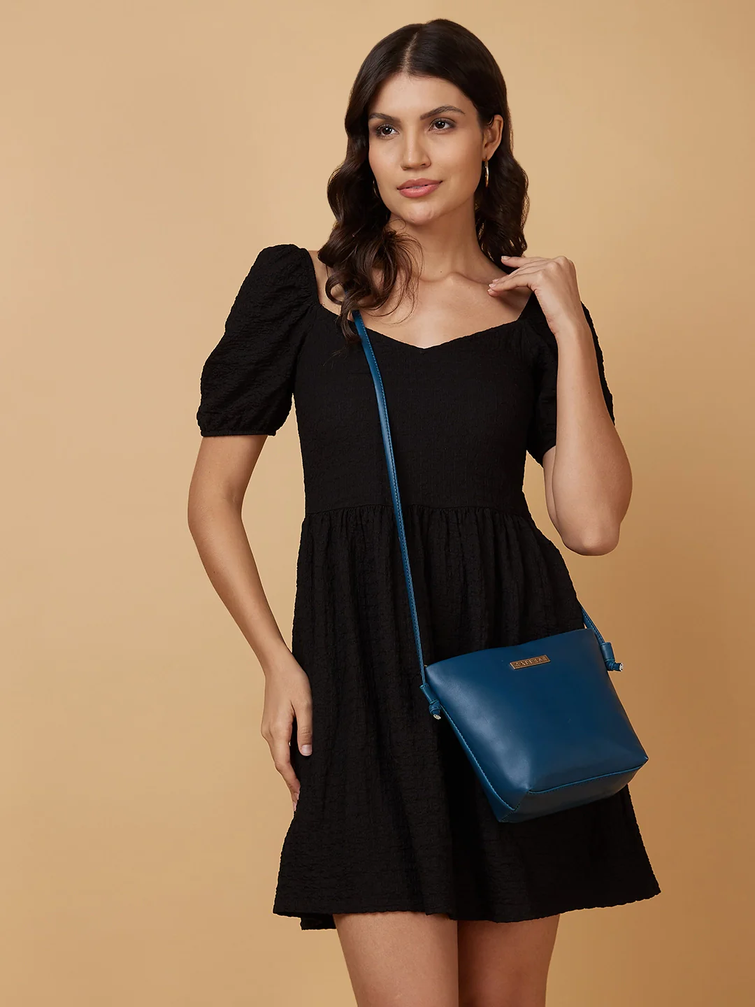 Caprese Juno Small Blue Sling Bag - Image 3