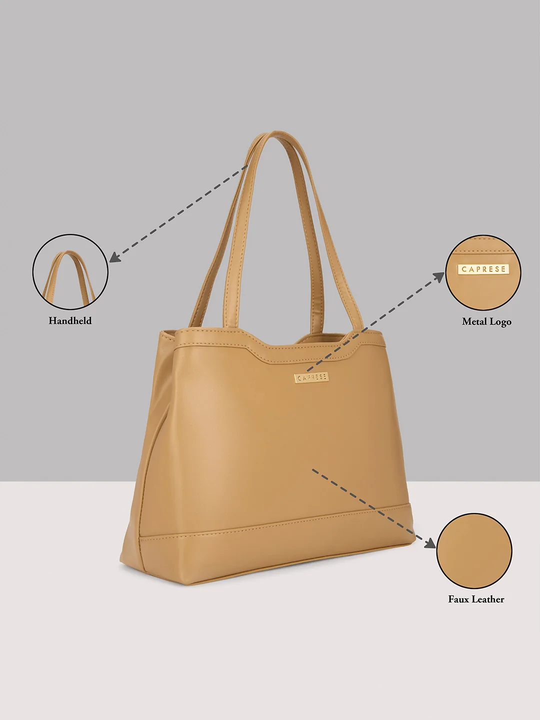 Caprese Kai Large Ocher Tote Bag - Image 12
