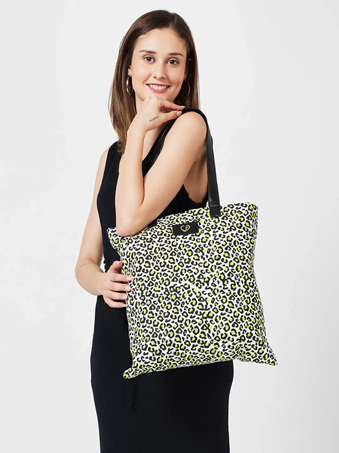Caprese Karel Medium Lime Green Tote Bag - Image 3