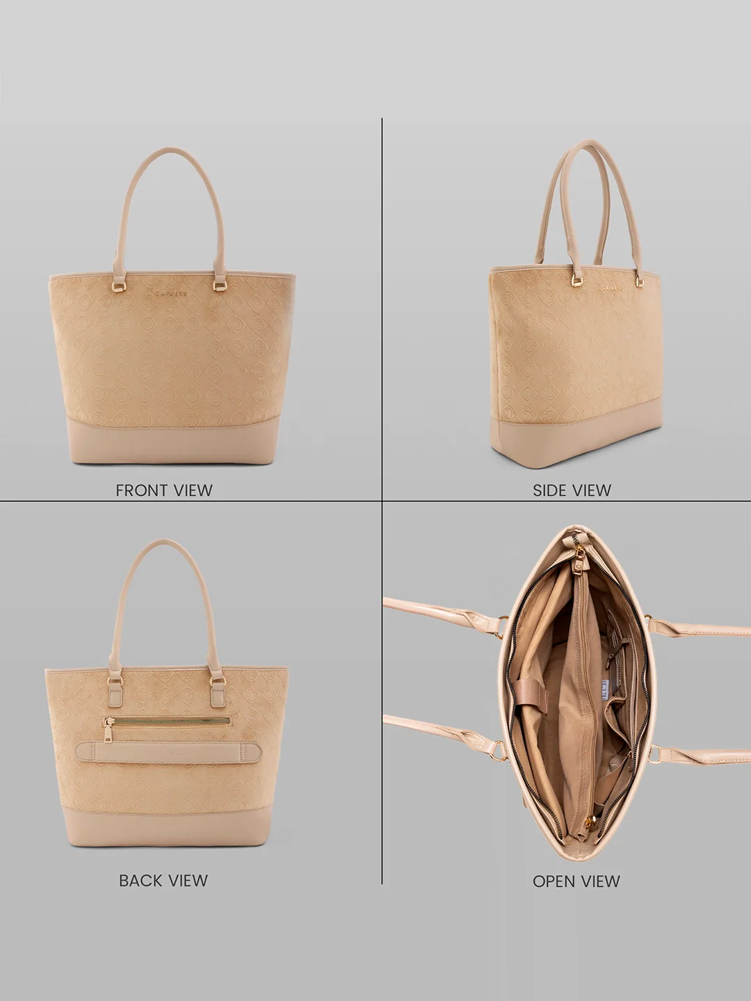 Caprese Katherine Large Alpine Oat Laptop Tote Bag - Image 7