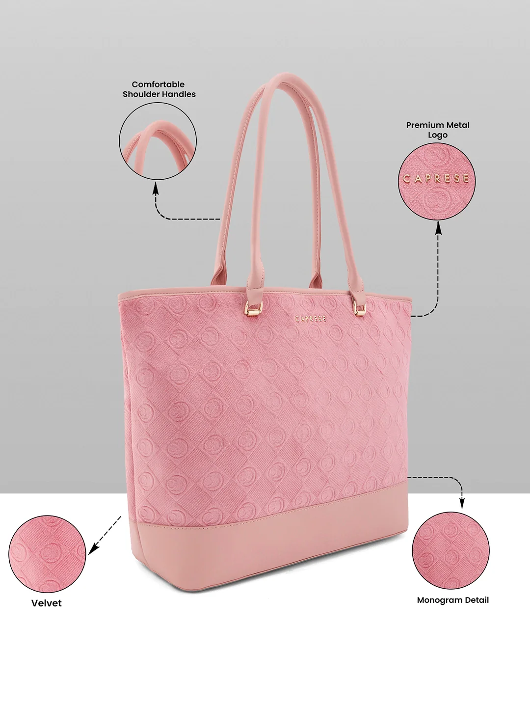 Caprese Katherine Large Pink Sorbet Laptop Tote Bag - Image 16