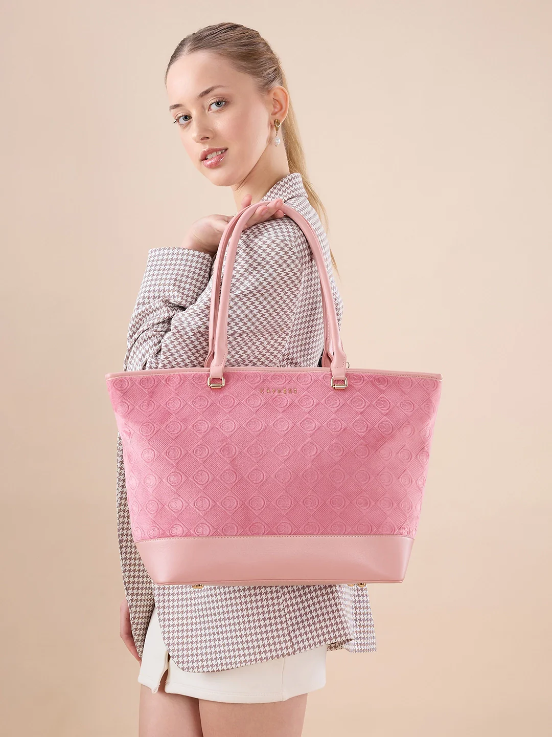 Caprese Katherine Large Pink Sorbet Laptop Tote Bag - Image 2