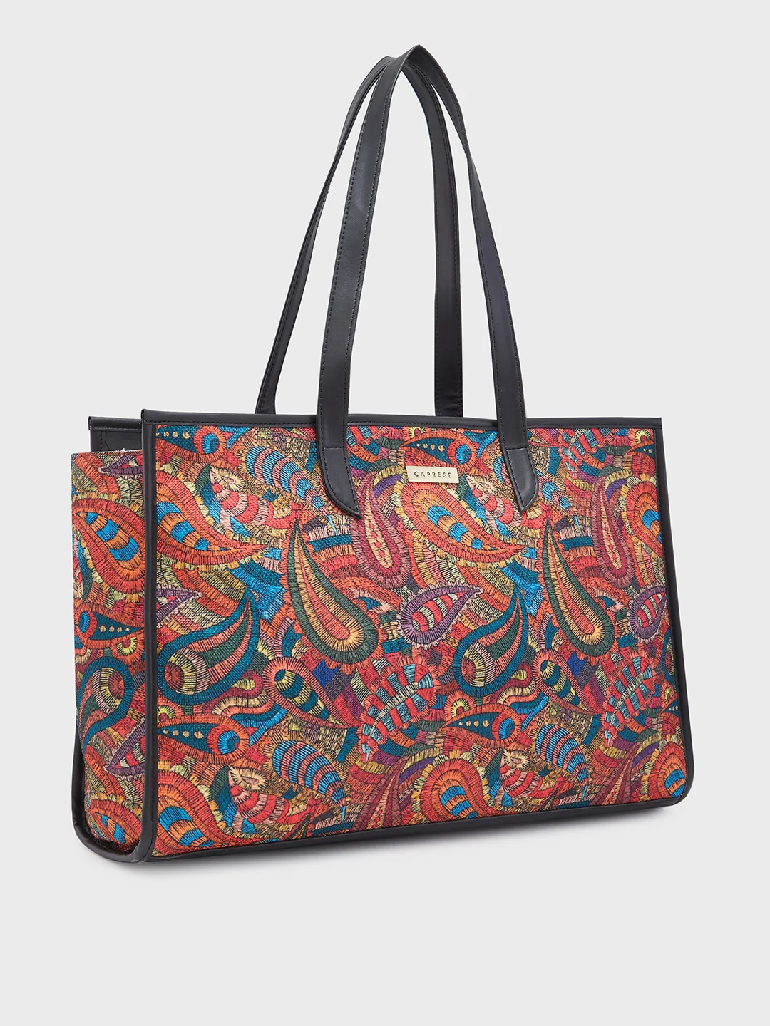 Caprese Kaya Printed Large Green Tote Bag - Image 4