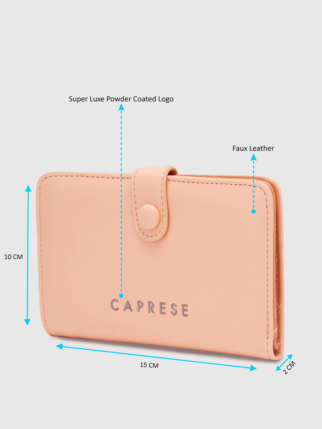 Caprese Keera Medium Salmon Wallet - Image 5