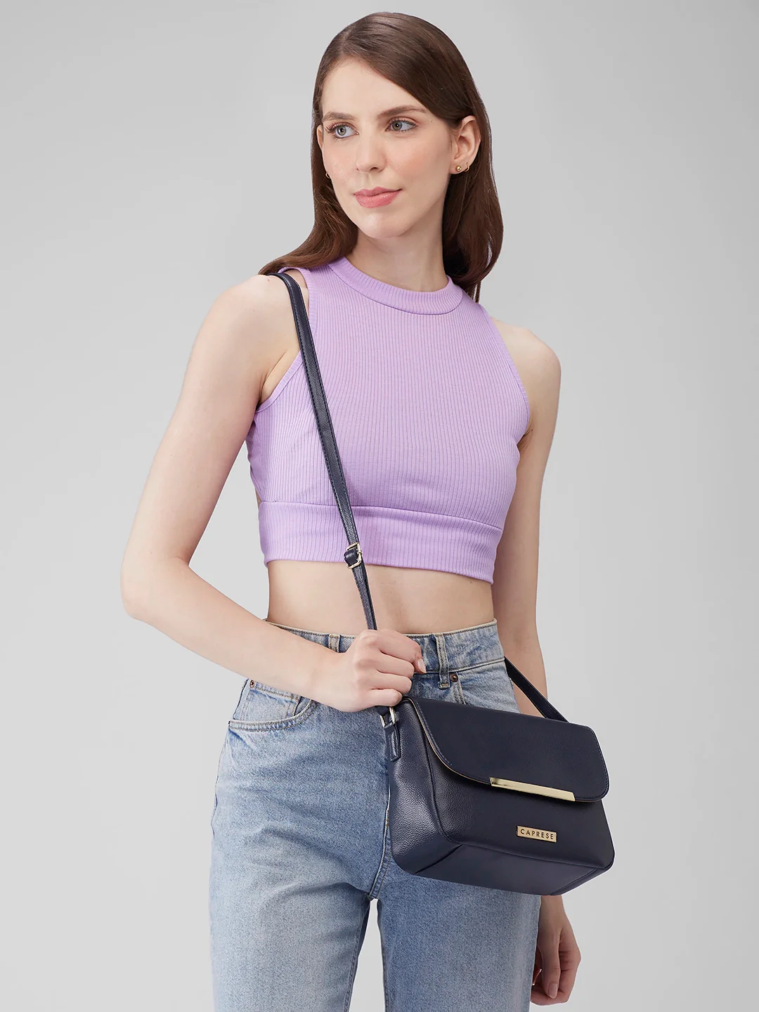 Caprese Kia Small Blue Sling Bag - Image 11