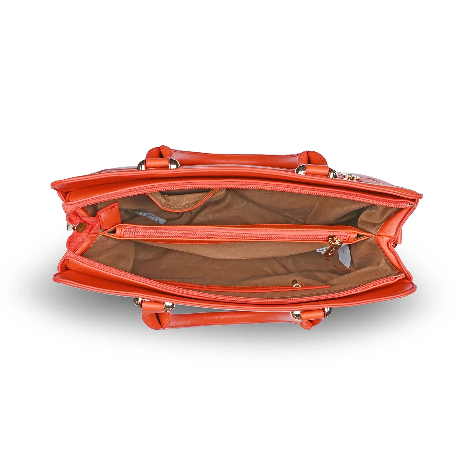 Caprese Kiara Large Orange Satchel Bag - Image 8