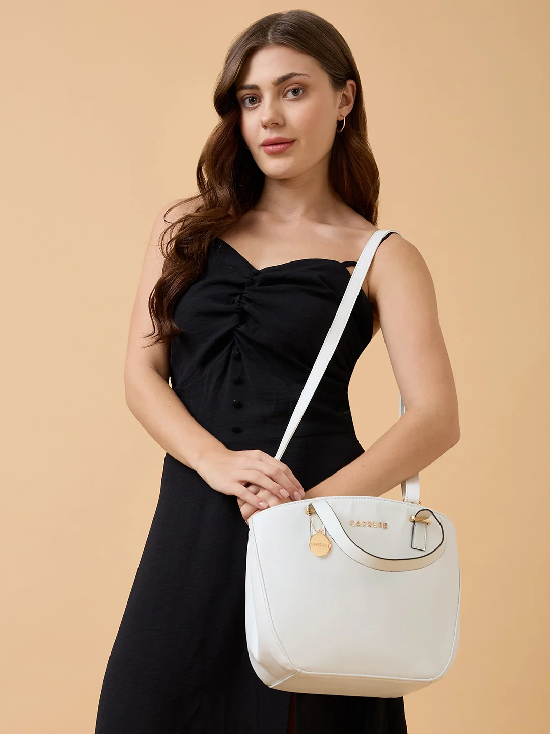 Caprese Kira Small White Satchel Bag - Image 8