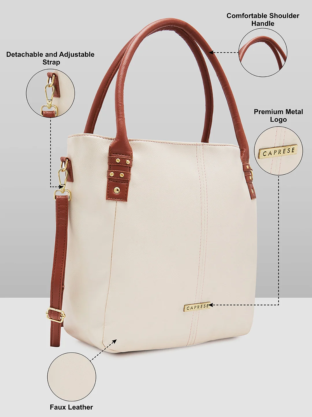 Caprese Kisha Large Blush Tote Bag - Image 7