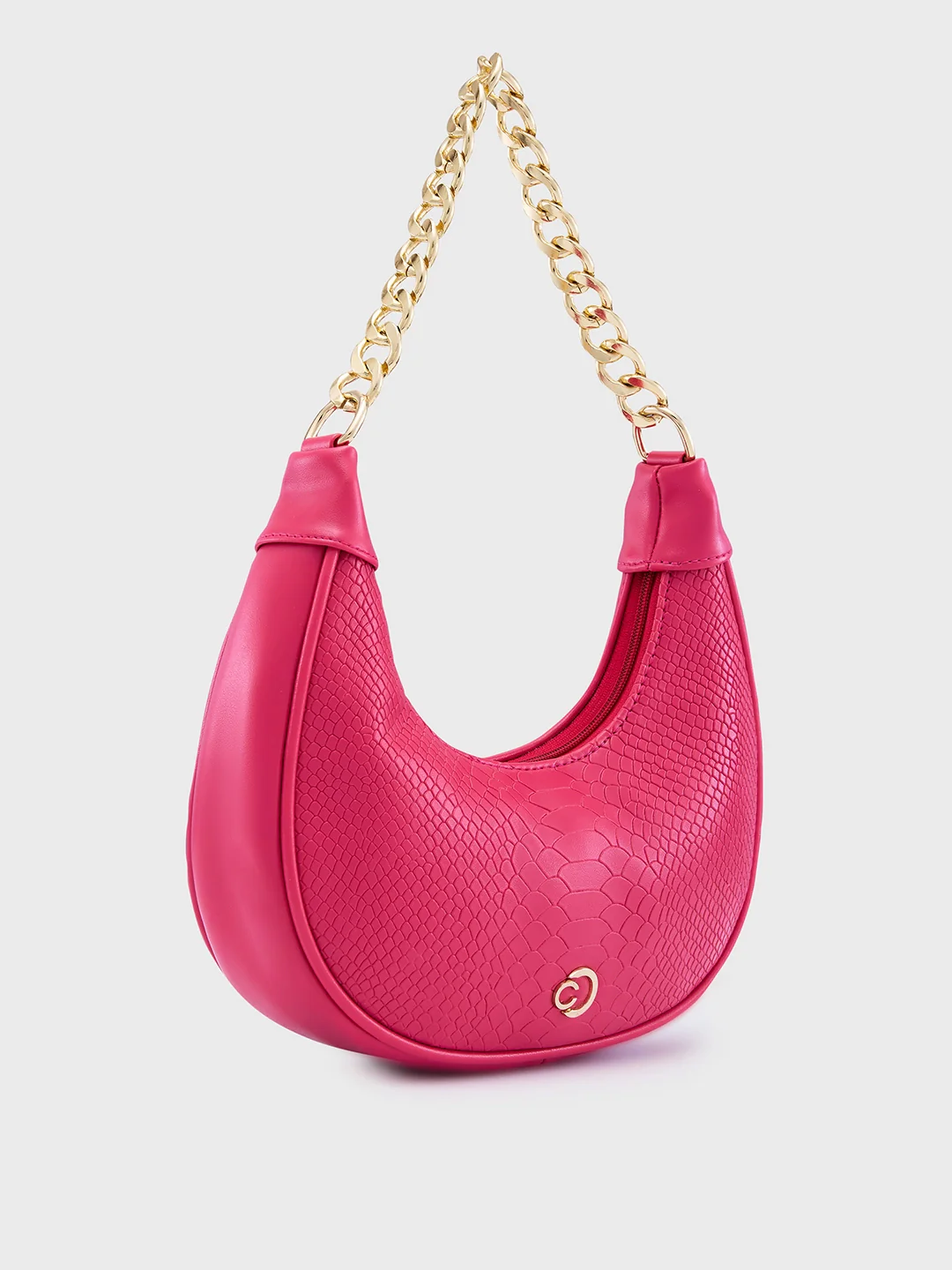 Caprese Kreya Small Fuchsia Hobo Bag - Image 4