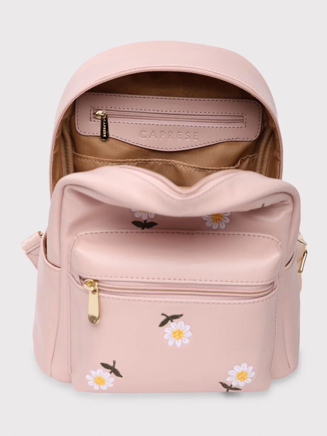 Caprese Kyle Small Soft Pink Backpack - Image 3
