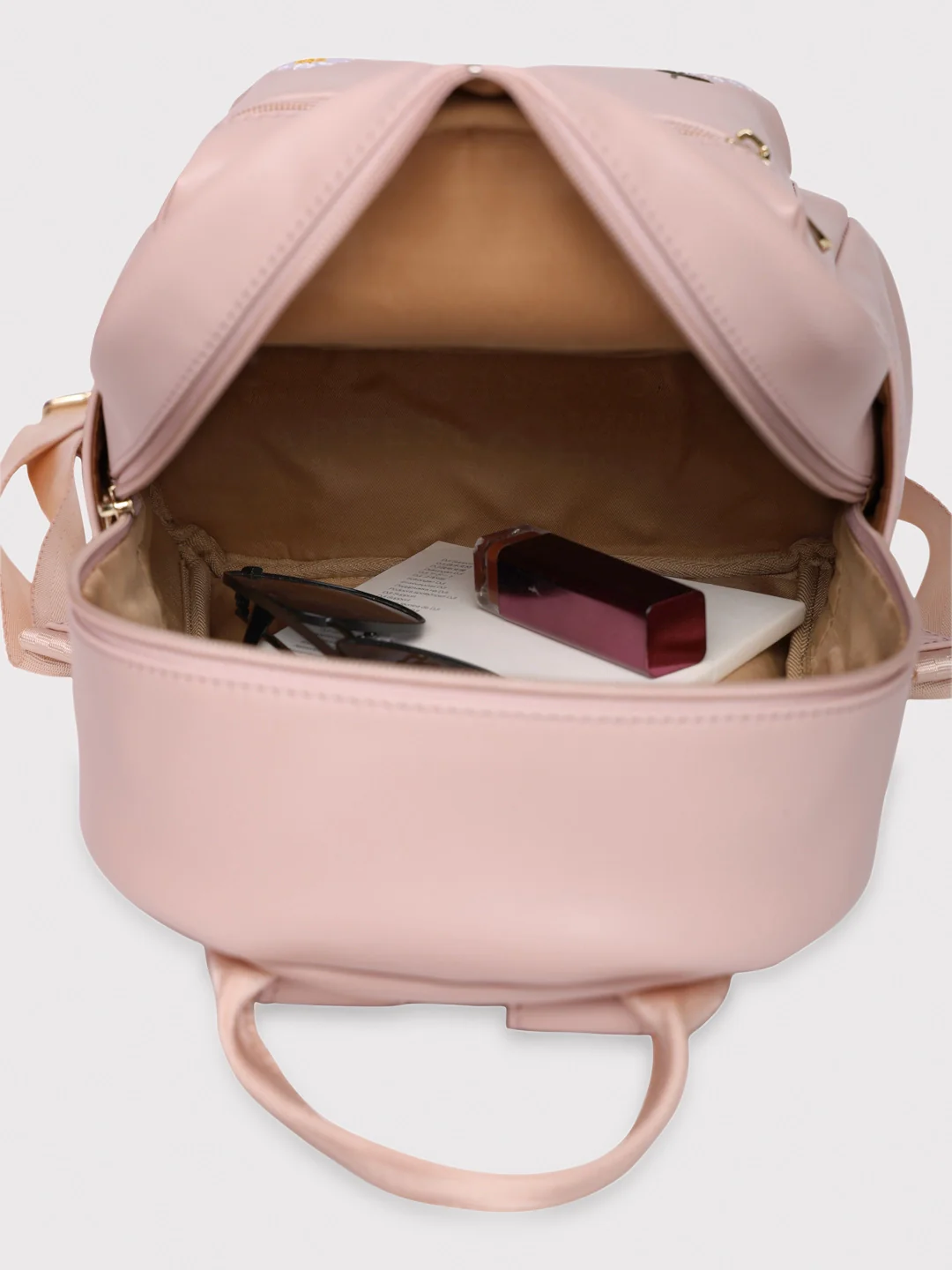 Caprese Kyle Small Soft Pink Backpack - Image 4