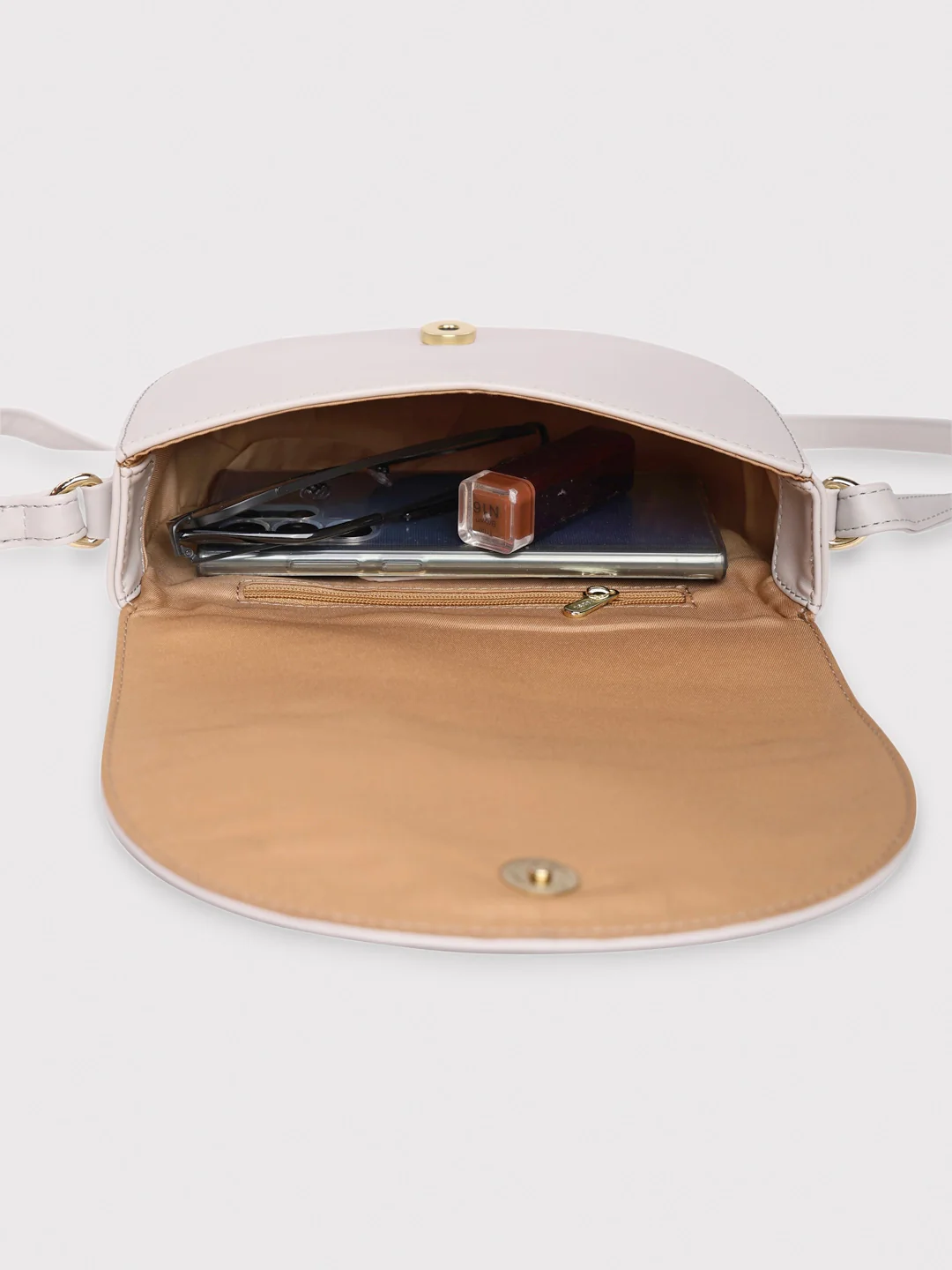 Caprese Kyle Medium Light Grey Sling Bag - Image 9