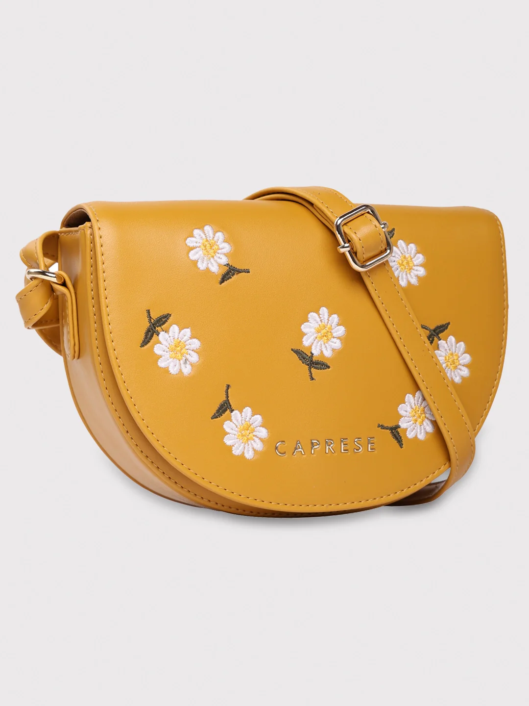 Caprese Kyle Medium Ochre Sling Bag - Image 4