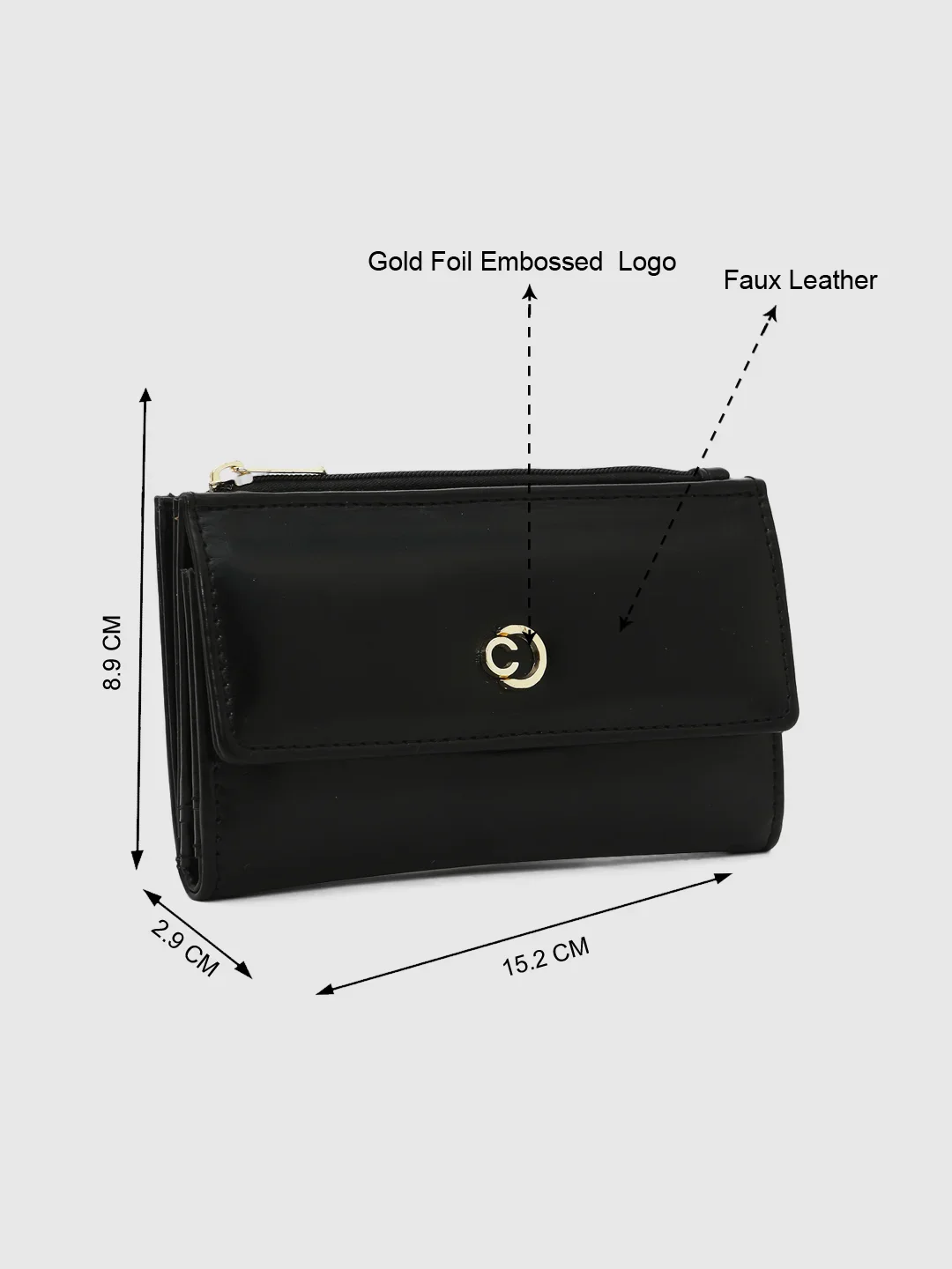 Caprese Leni Small Black Wallet - Image 5
