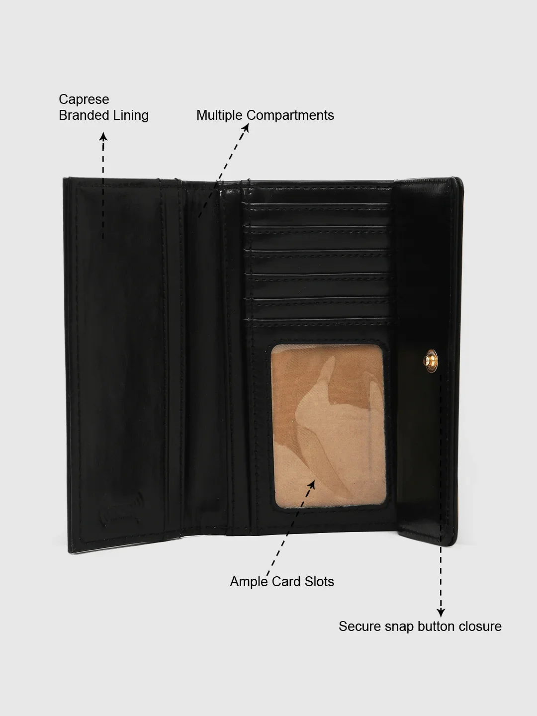 Caprese Leni Small Black Wallet - Image 8