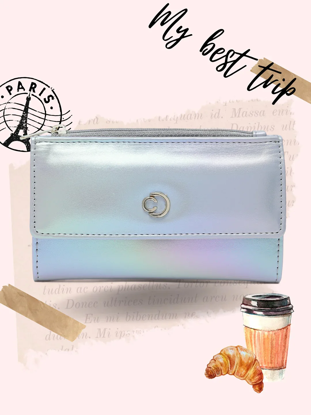 Caprese Leni Small Silver Wallet - Image 2