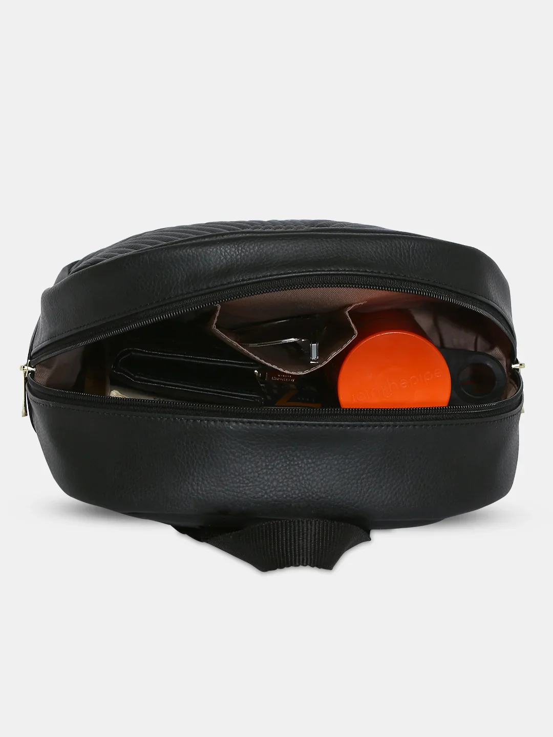 Caprese Leo Medium Black Backpack - Image 4