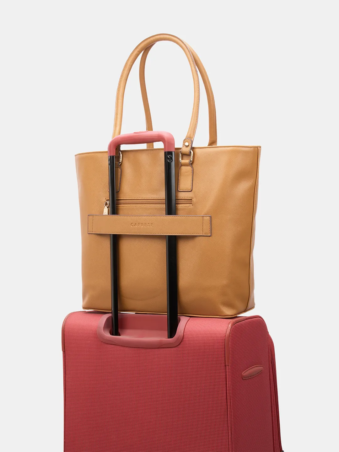 Caprese Lexi Large Mustard Laptop Tote Bag - Image 9