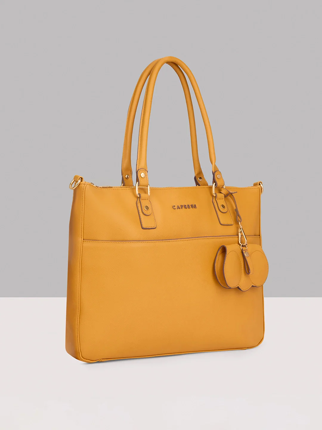 Caprese Lexi Large Musterd Laptop Bag - Image 4