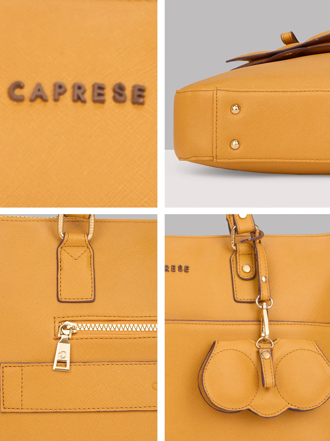 Caprese Lexi Large Musterd Laptop Bag - Image 9