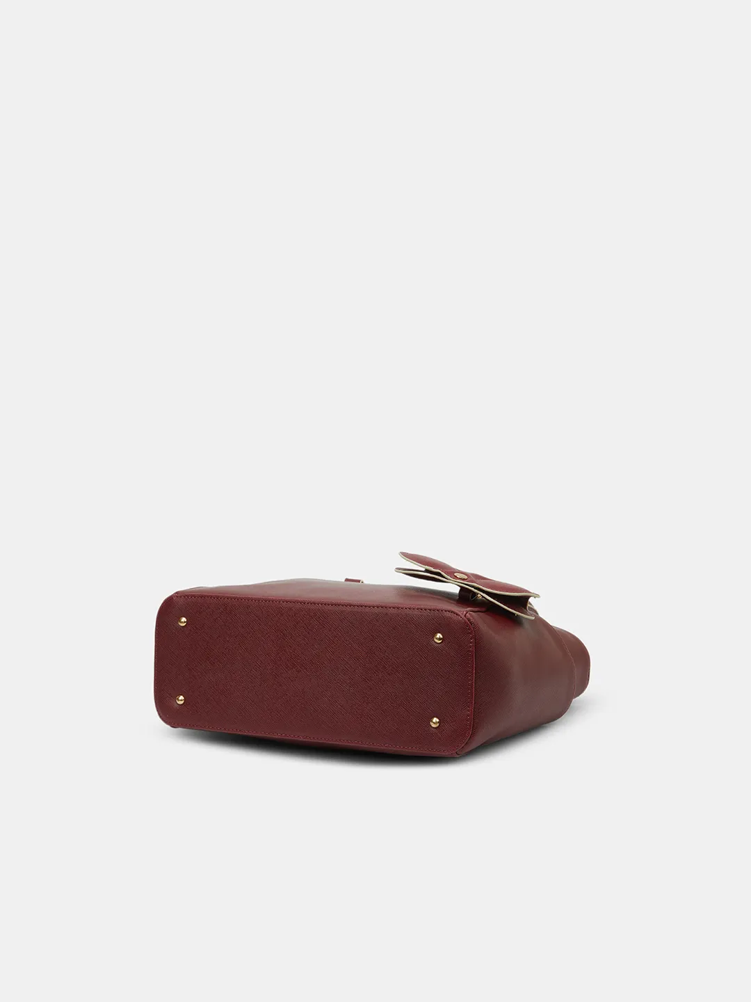 Caprese Lexi Medium Cherry Lacquer Tote Bag - Image 5