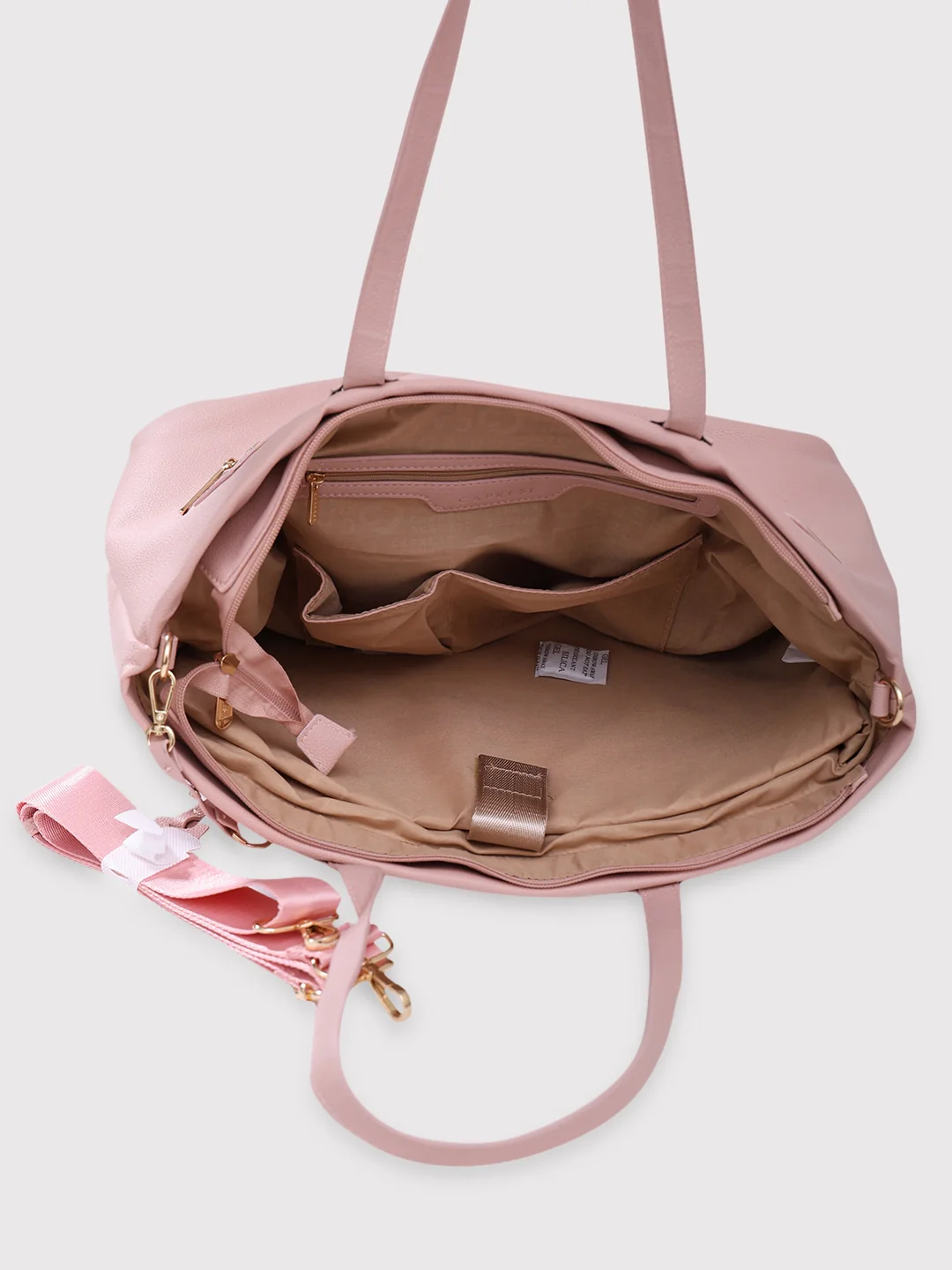 Caprese Lilith Large Blush Laptop Tote Bag - Image 4