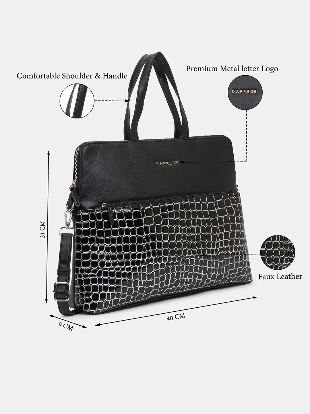 Caprese Lily Large Black / Silver
Laptop Bag - Image 8