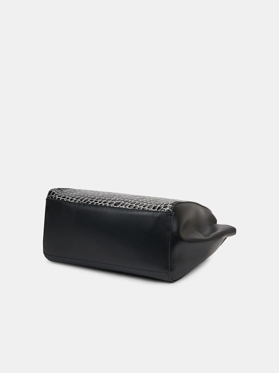 Caprese Lily Large Black / Silver
 Satchel Bag - Image 5