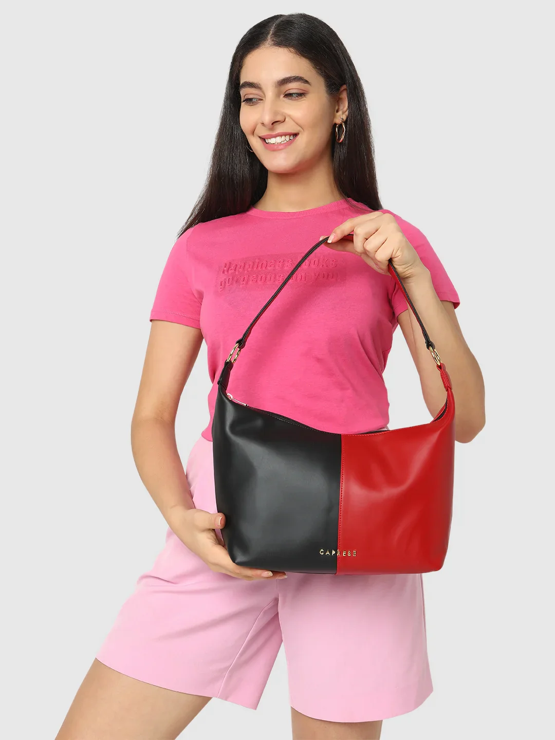 Caprese Lizzy Medium Black Hobo Bag - Image 9