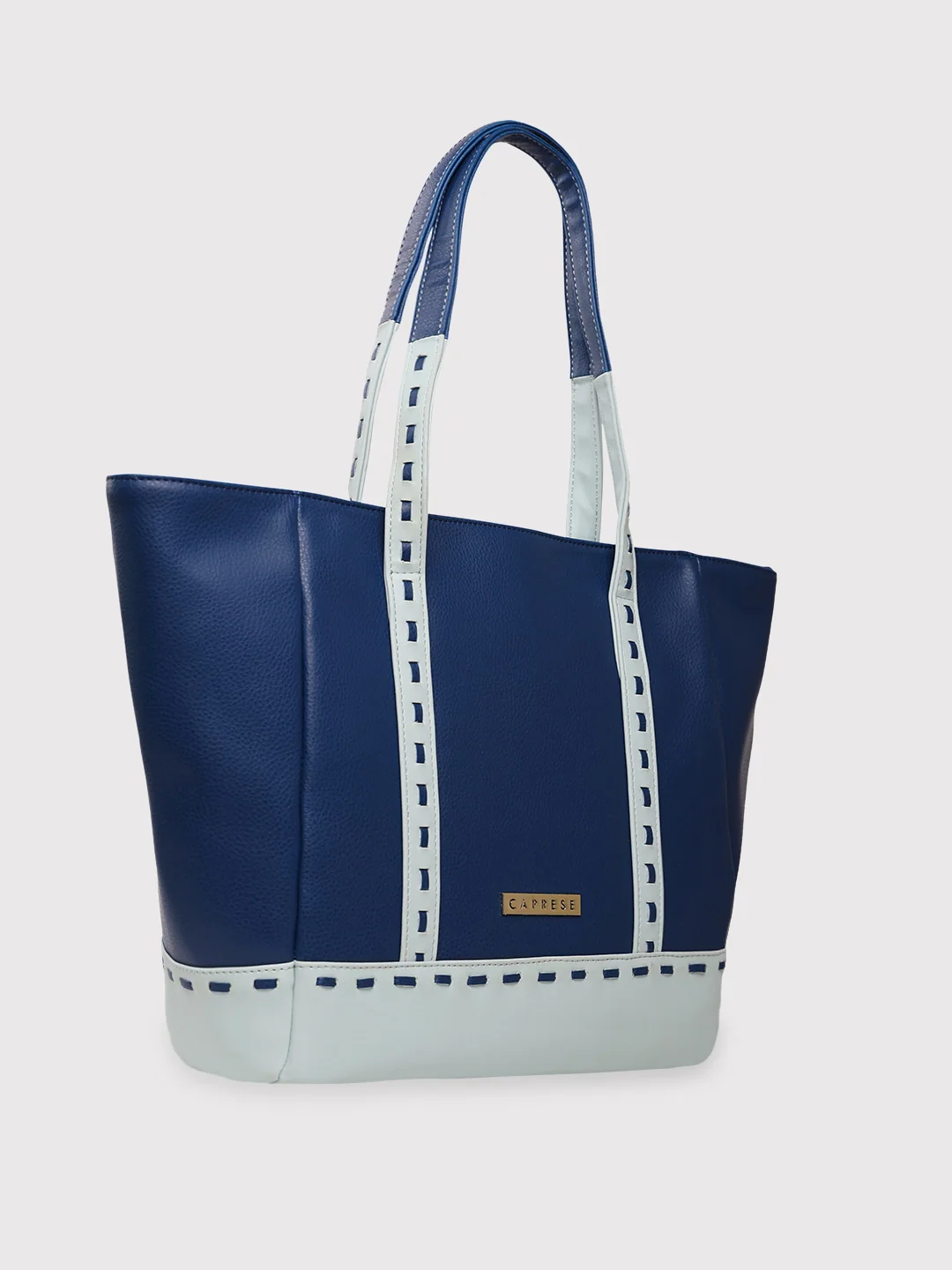 Caprese Lucca Medium Solid Navy Tote Bag - Image 4